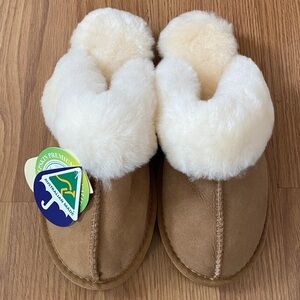 ❤️ Ugg Australia Genuine Shearling Lined Slipper Size 7-8 Slide NEW